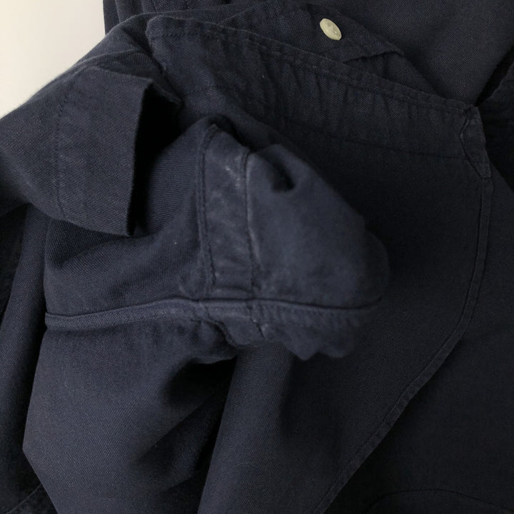 Ralph Lauren POLO RALPH LAUREN CLASSIC FIT long-sleeved button-down shirt, men's size L cotton navy blue type Vintage Second Hand
