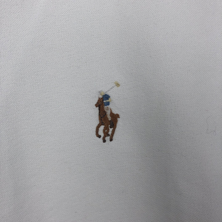Ralph Lauren long sleeve button down shirt, men's size L cotton white type Vintage Second Hand
