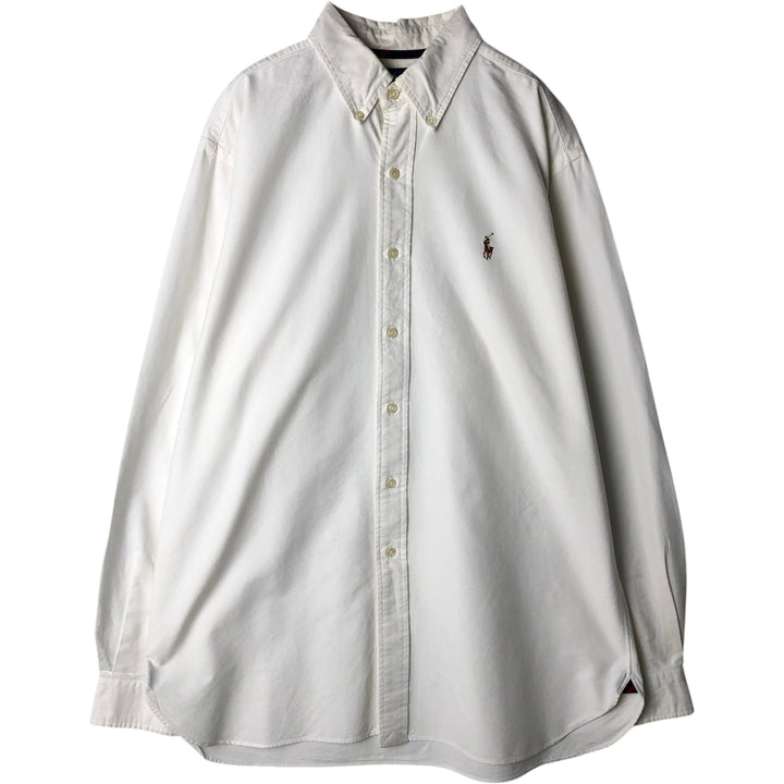 Ralph Lauren Classic Fit Long Sleeve Button Down Shirt, Men's Size L cotton white type Vintage Second Hand
