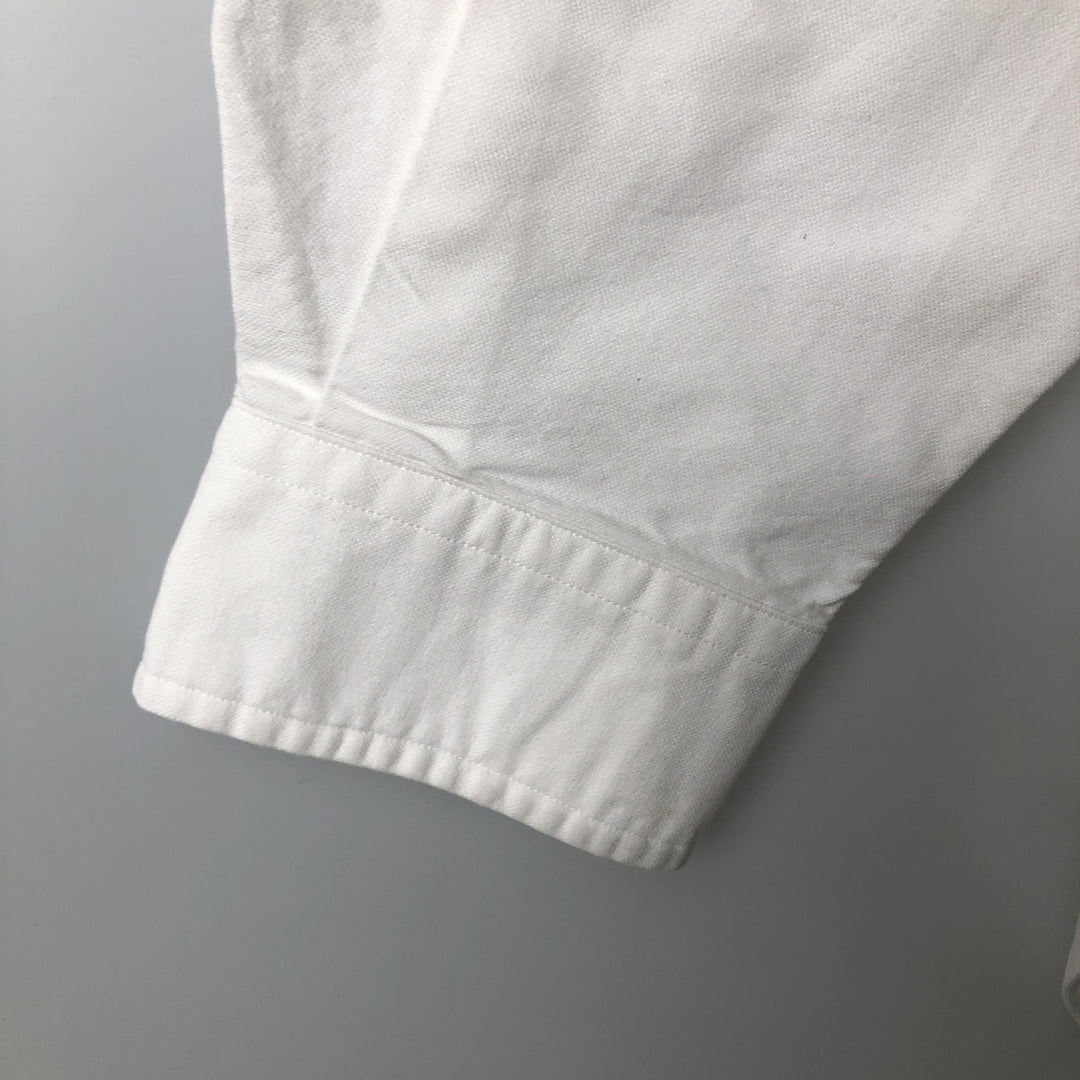 Ralph Lauren Classic Fit Long Sleeve Button Down Shirt, Men's Size L cotton white type Vintage Second Hand