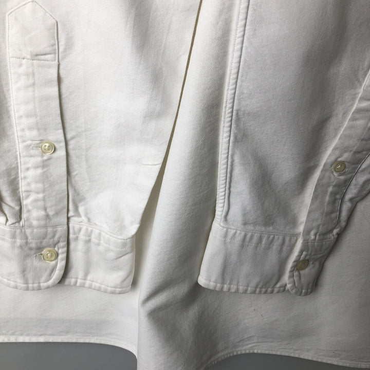 Ralph Lauren Classic Fit Long Sleeve Button Down Shirt, Men's Size L cotton white type Vintage Second Hand