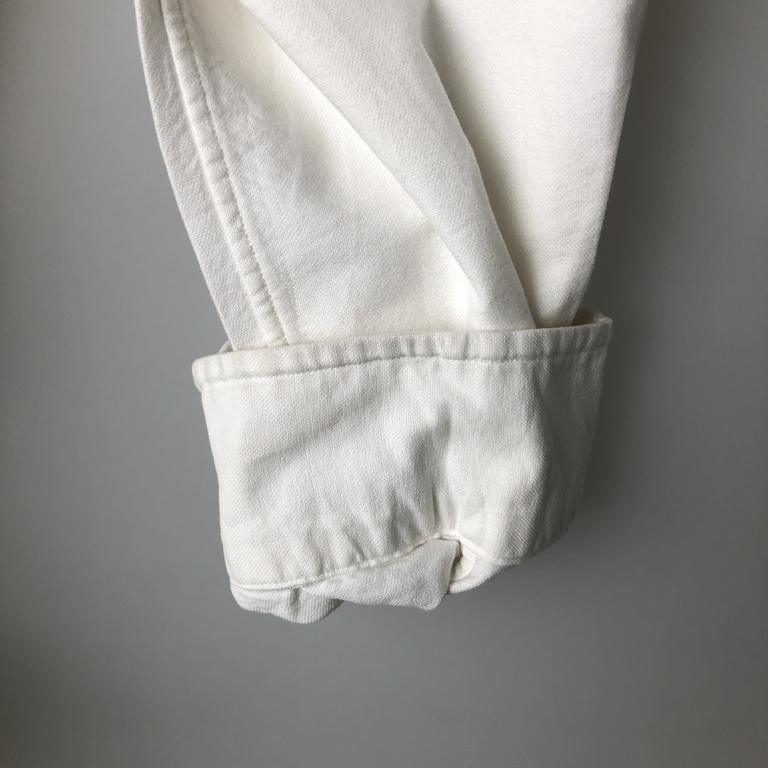 Ralph Lauren Classic Fit Long Sleeve Button Down Shirt, Men's Size L cotton white type Vintage Second Hand