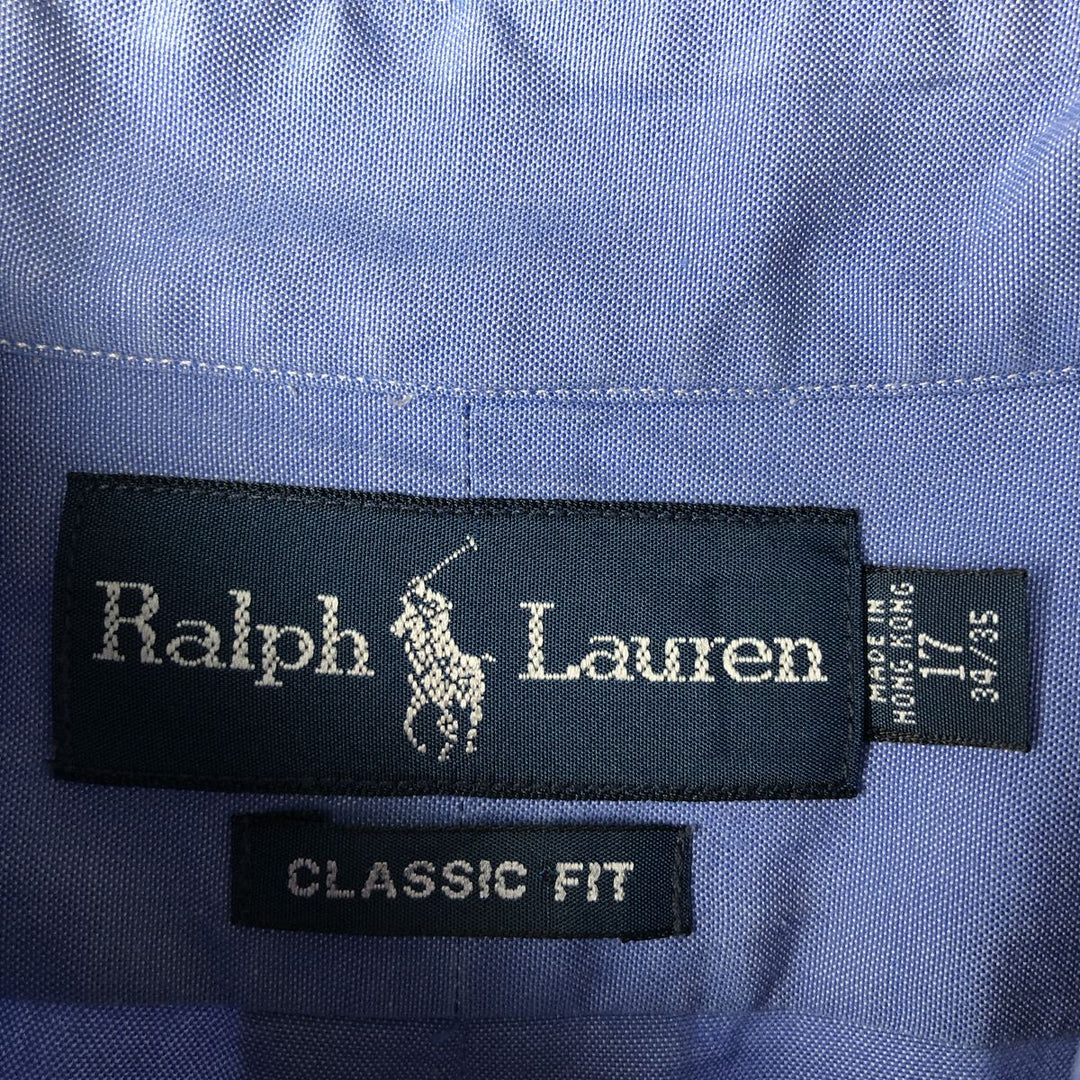 Ralph Lauren Classic Fit Long Sleeve Button Down Shirt Men's XL cotton blue type Vintage Second Hand