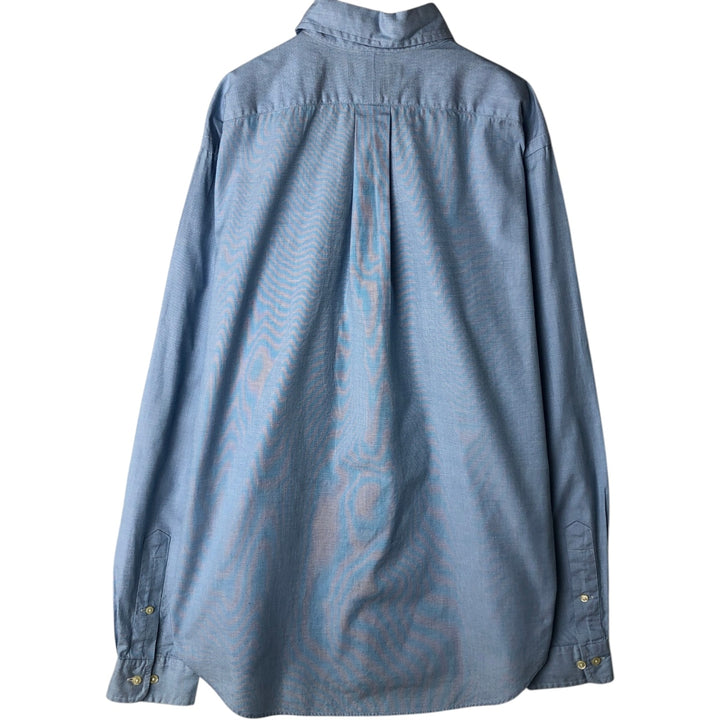 Ralph Lauren Classic Fit Long Sleeve Button Down Check Shirt Men's M cotton Blue type light blue Vintage Second Hand