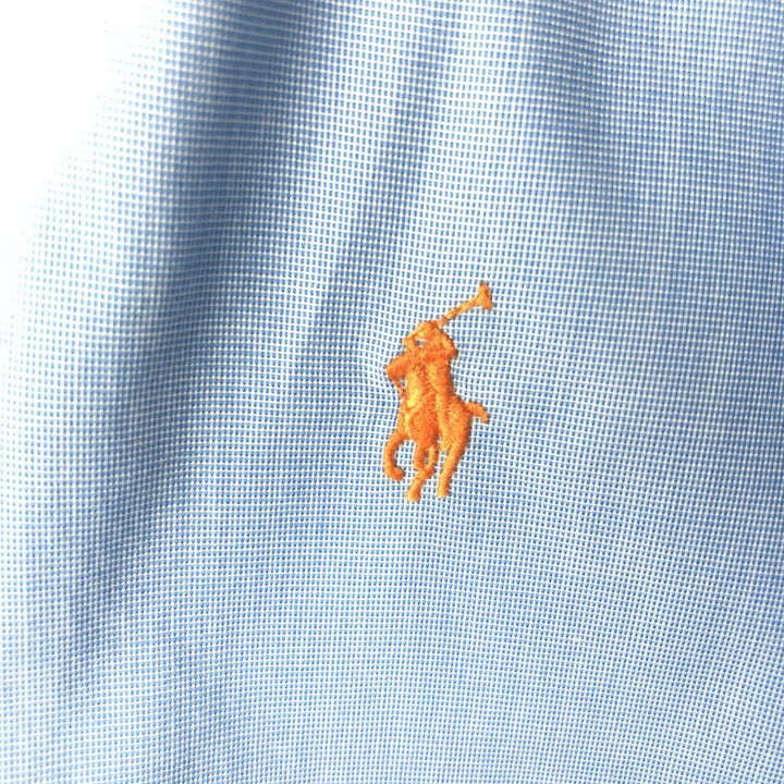 Ralph Lauren Classic Fit Long Sleeve Button Down Check Shirt Men's M cotton Blue type light blue Vintage Second Hand