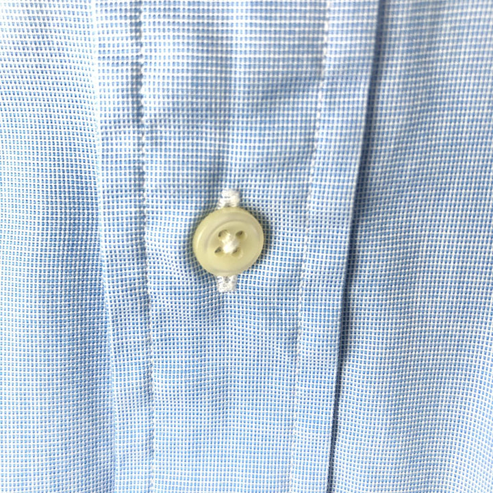 Ralph Lauren Classic Fit Long Sleeve Button Down Check Shirt Men's M cotton Blue type light blue Vintage Second Hand