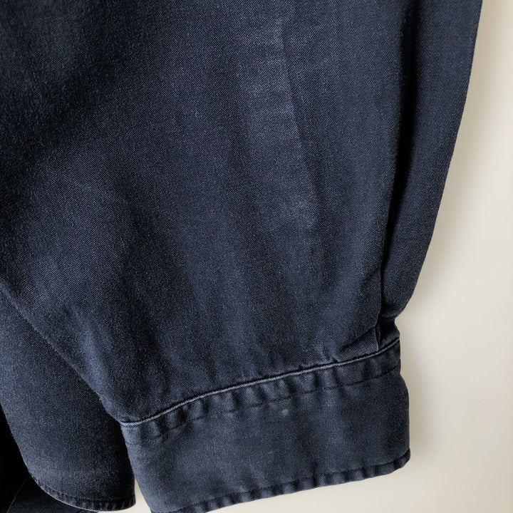 Ralph Lauren BLAKE long sleeve button down shirt, men's size L cotton navy blue type Vintage Second Hand