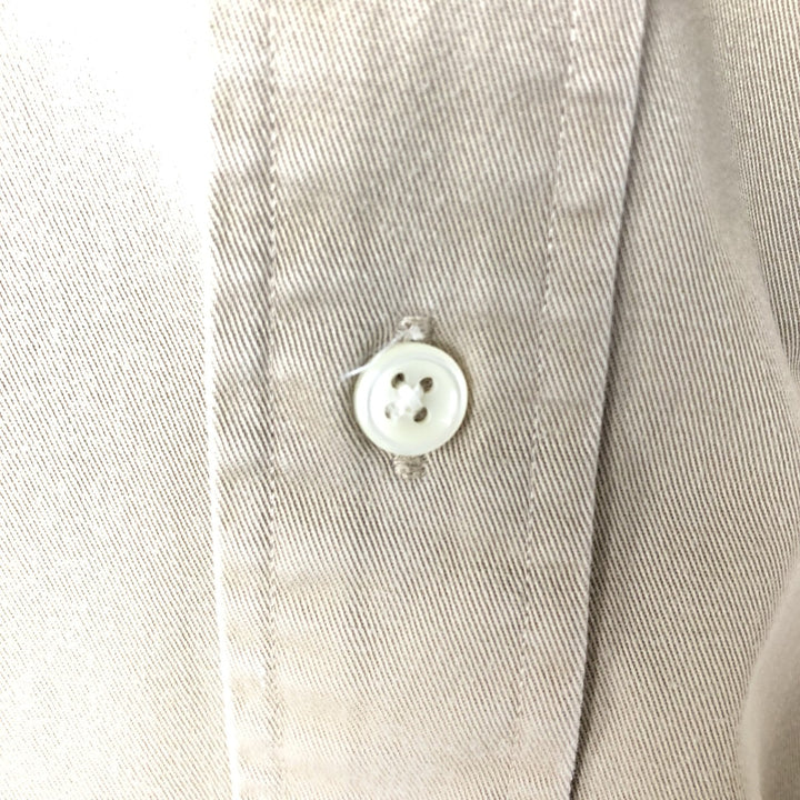 Ralph Lauren POLO by Ralph Lauren CUSTOM FIT long-sleeved button-down shirt, men's size XL cotton Beige type Vintage Second Hand
