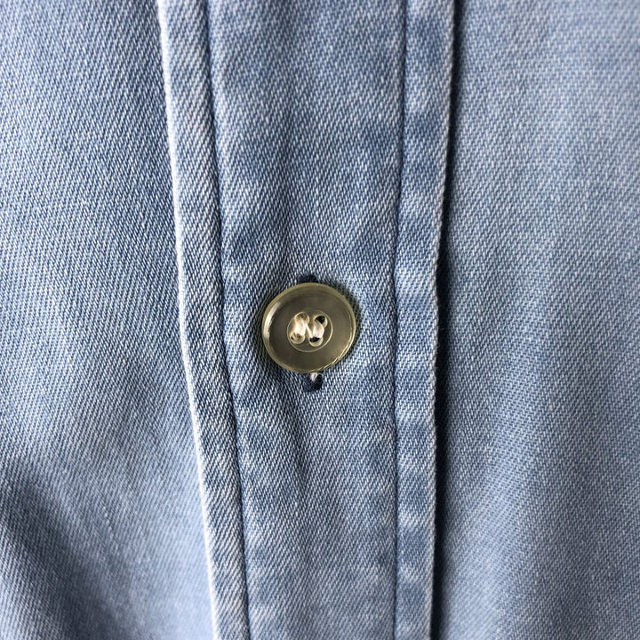 Ralph Lauren POLO by Ralph Lauren long sleeve cotton shirt, men's XL size cotton blue type Vintage Second Hand