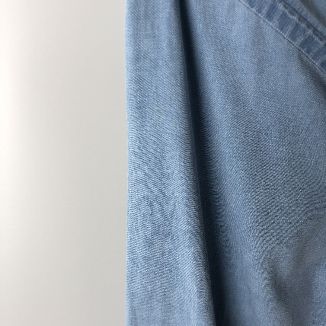 Ralph Lauren POLO by Ralph Lauren long sleeve cotton shirt, men's XL size cotton blue type Vintage Second Hand
