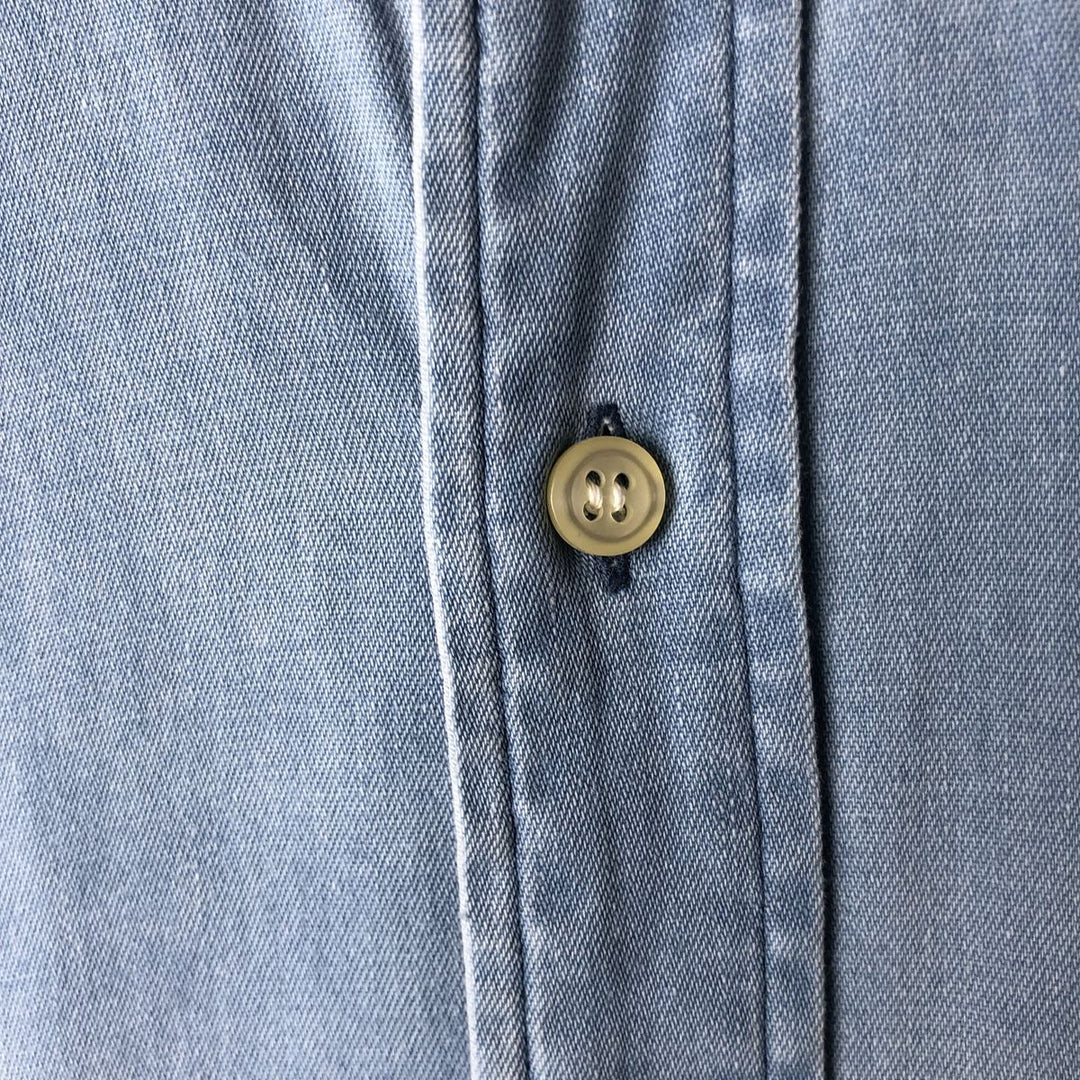 Ralph Lauren POLO by Ralph Lauren long sleeve cotton shirt, men's XL size cotton blue type Vintage Second Hand