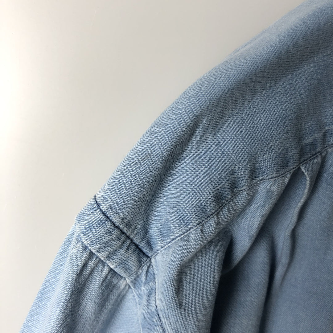 Ralph Lauren POLO by Ralph Lauren long sleeve cotton shirt, men's XL size cotton blue type Vintage Second Hand