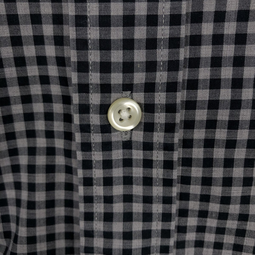Ralph Lauren POLO RALPH LAUREN Gingham Check Wide Collar Long Sleeve Cotton Shirt, Men's Size M (approx.) cotton black type Vintage Second Hand