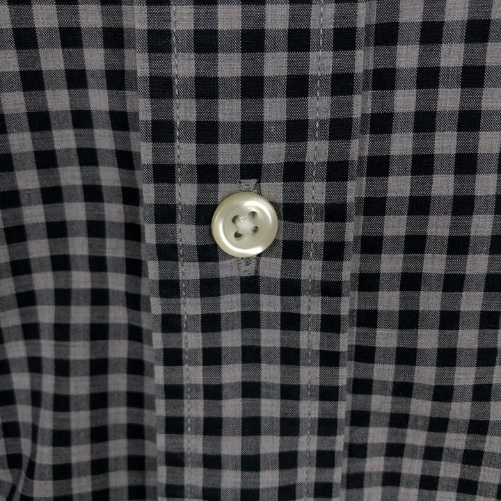 Ralph Lauren POLO RALPH LAUREN Gingham Check Wide Collar Long Sleeve Cotton Shirt, Men's Size M (approx.) cotton black type Vintage Second Hand
