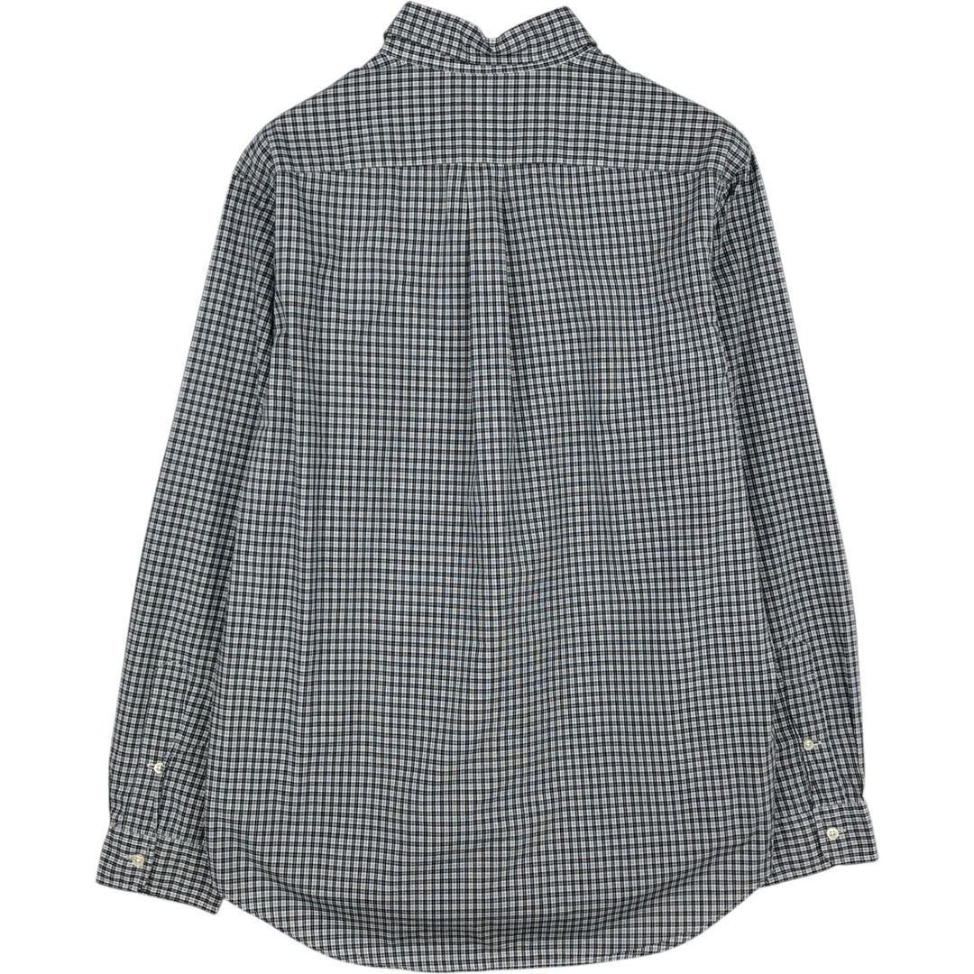 Ralph Lauren long sleeve button down check shirt, men's size L cotton black type Vintage Second Hand