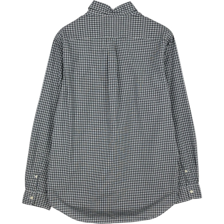 Ralph Lauren long sleeve button down check shirt, men's size L cotton black type Vintage Second Hand