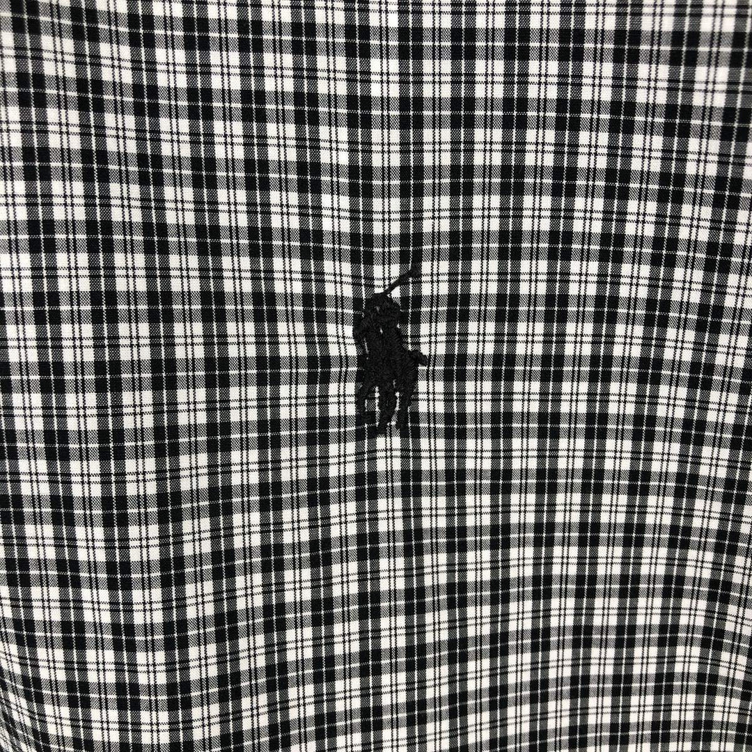 Ralph Lauren long sleeve button down check shirt, men's size L cotton black type Vintage Second Hand