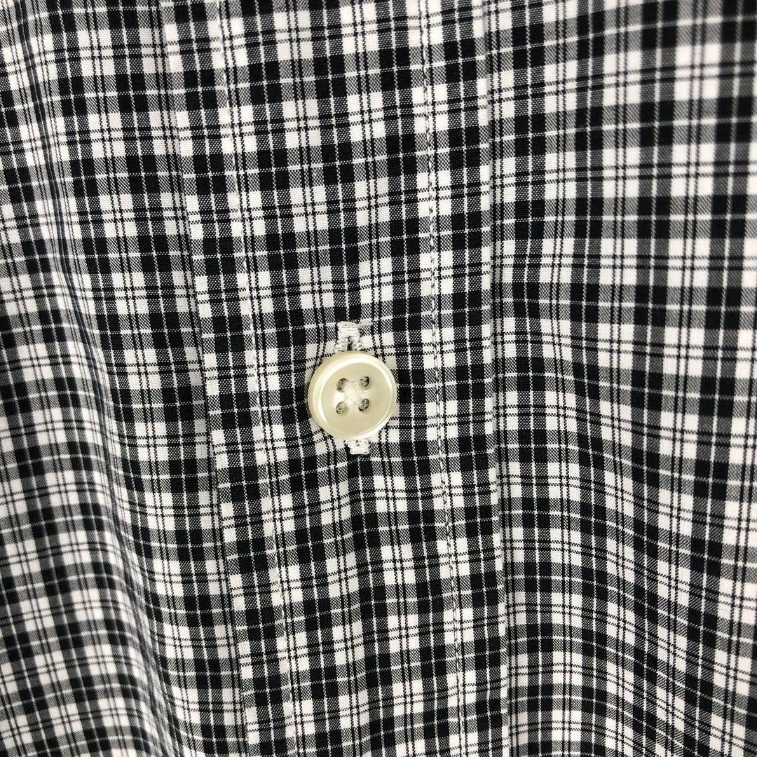 Ralph Lauren long sleeve button down check shirt, men's size L cotton black type Vintage Second Hand