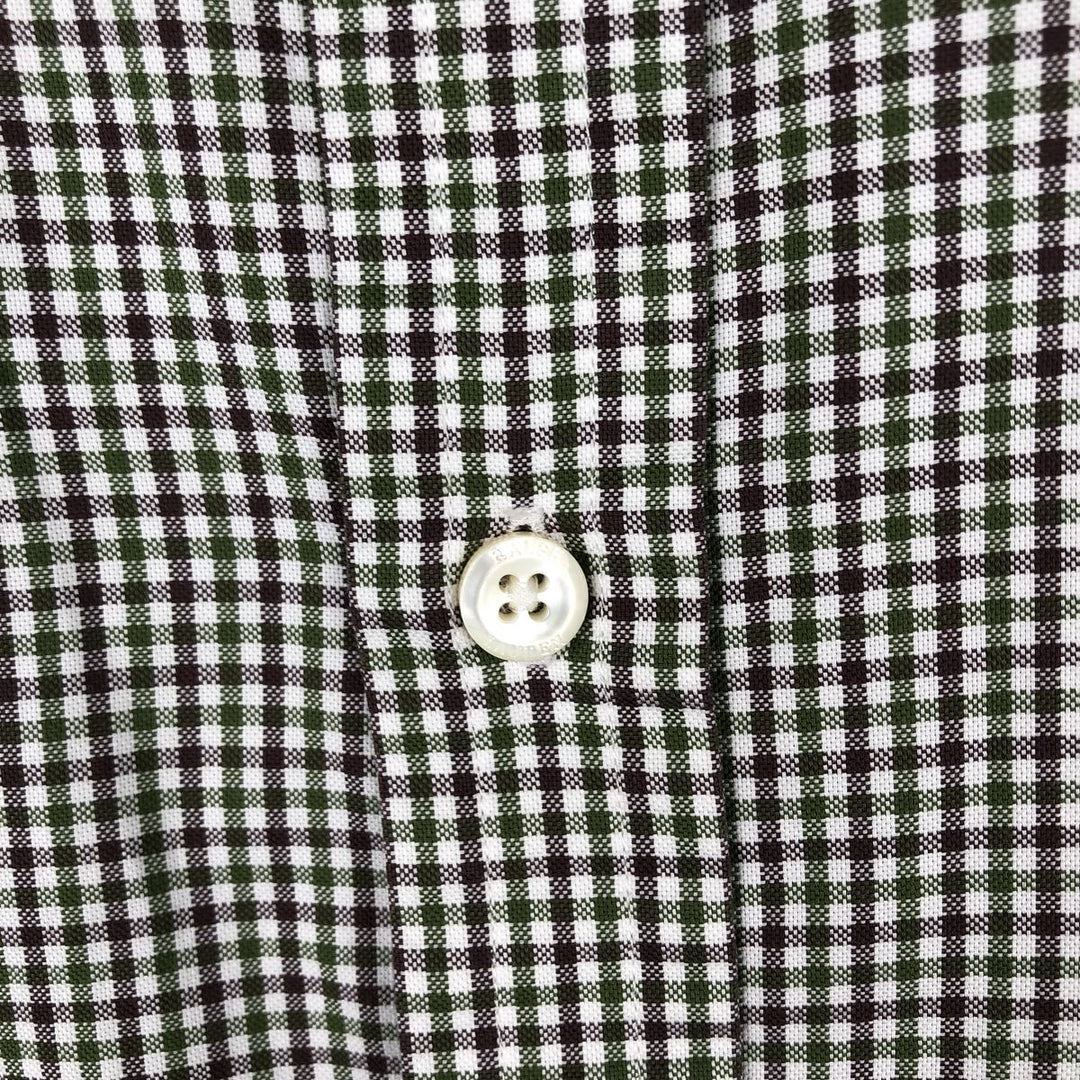 Ralph Lauren POLO RALPH LAUREN Wide Collar Long Sleeve Cotton Check Shirt, Men's Size XL (approx.) cotton brown type Vintage Second Hand