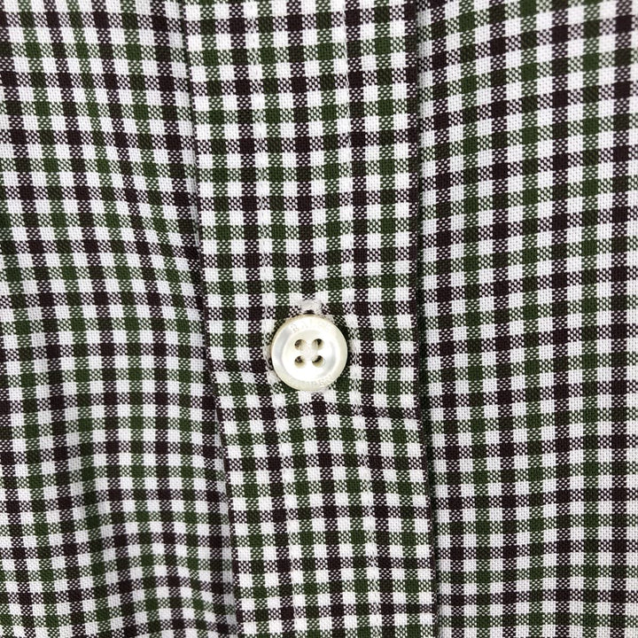 Ralph Lauren POLO RALPH LAUREN Wide Collar Long Sleeve Cotton Check Shirt, Men's Size XL (approx.) cotton brown type Vintage Second Hand