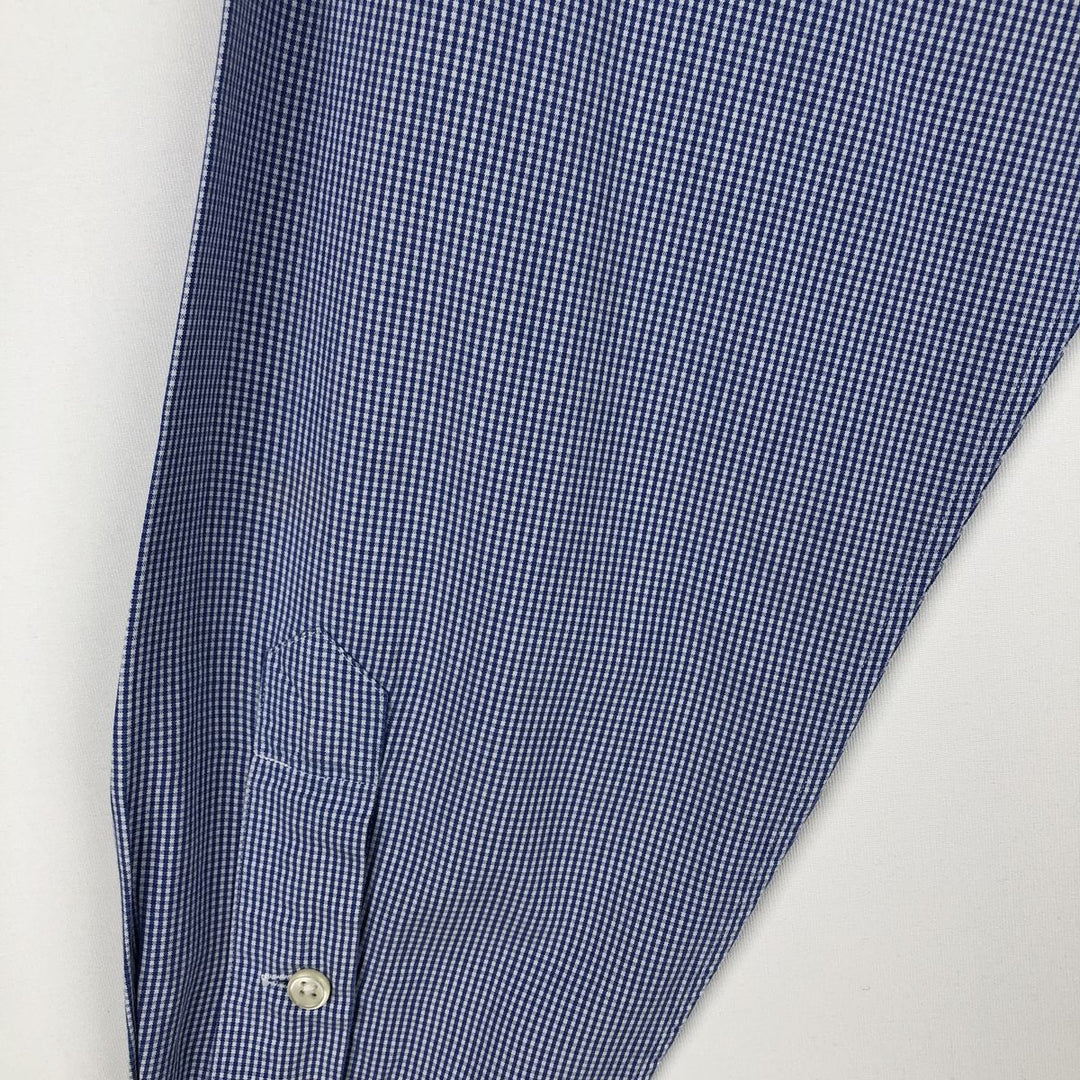 Ralph Lauren POLO by Ralph Lauren BLAKE long-sleeved button-down check shirt, men's size M cotton blue type Vintage Second Hand