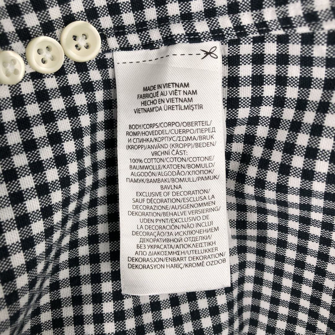 Ralph Lauren POLO RALPH LAUREN CLASSIC FIT Gingham Check Long Sleeve Button-Down Check Shirt, Men's Size XL (approx.) cotton black type Vintage Second Hand