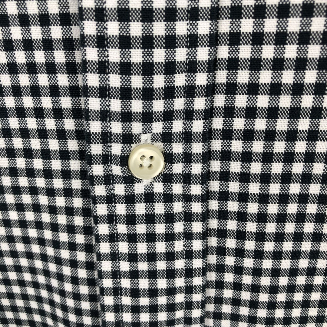 Ralph Lauren POLO RALPH LAUREN CLASSIC FIT Gingham Check Long Sleeve Button-Down Check Shirt, Men's Size XL (approx.) cotton black type Vintage Second Hand