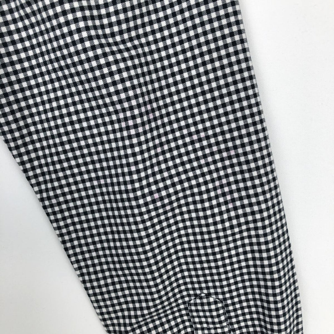 Ralph Lauren POLO RALPH LAUREN CLASSIC FIT Gingham Check Long Sleeve Button-Down Check Shirt, Men's Size XL (approx.) cotton black type Vintage Second Hand