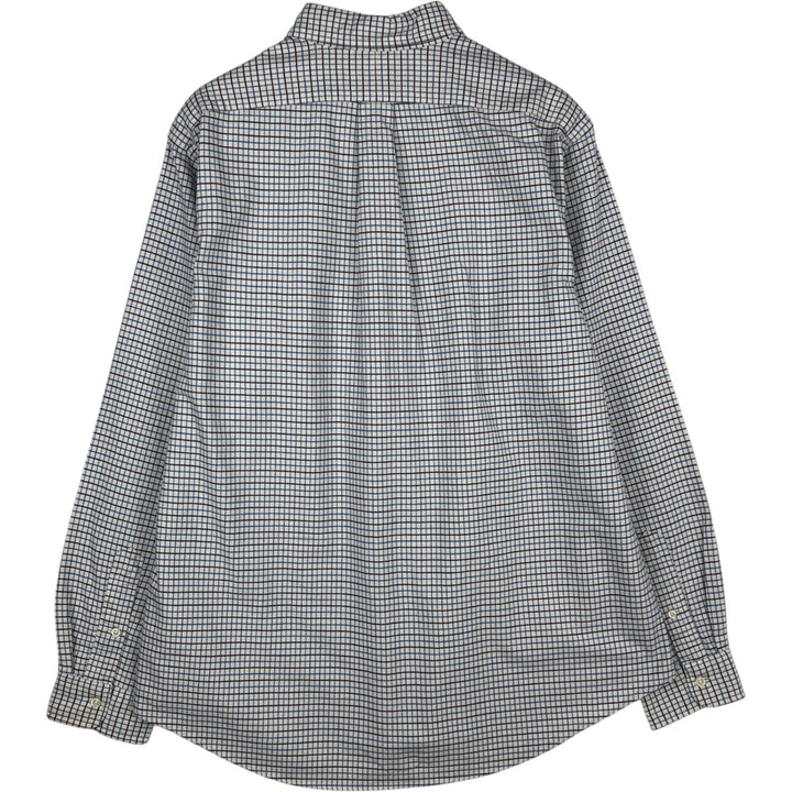 Ralph Lauren CUSTOM FIT long sleeve button down check shirt men's XL size cotton white type Vintage Second Hand