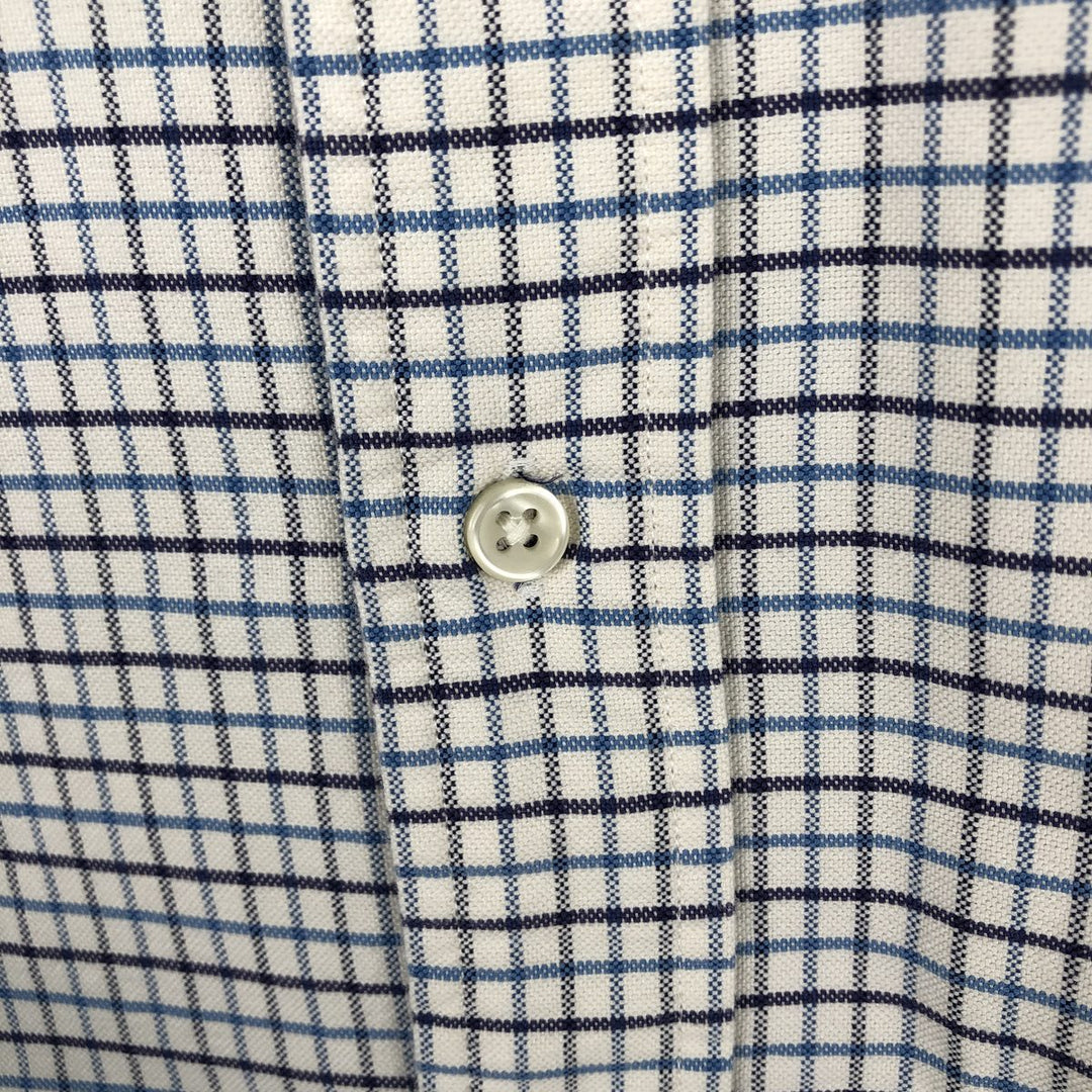 Ralph Lauren CUSTOM FIT long sleeve button down check shirt men's XL size cotton white type Vintage Second Hand