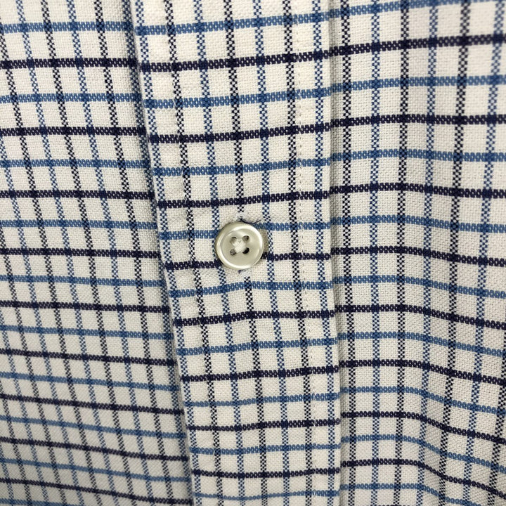 Ralph Lauren CUSTOM FIT long sleeve button down check shirt men's XL size cotton white type Vintage Second Hand