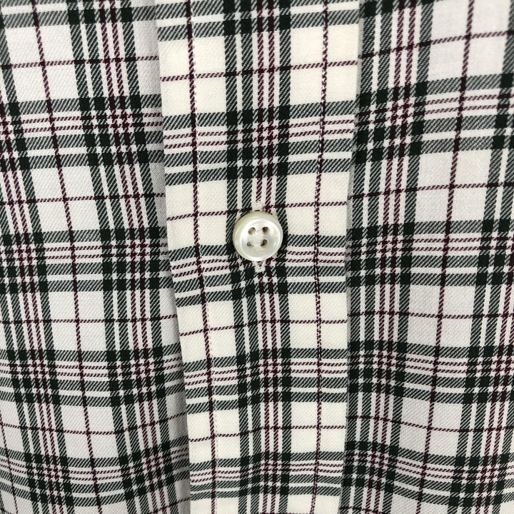 Ralph Lauren POLO by Ralph Lauren BLAKE long-sleeved button-down check shirt, men's size XL cotton Beige type Vintage Second Hand