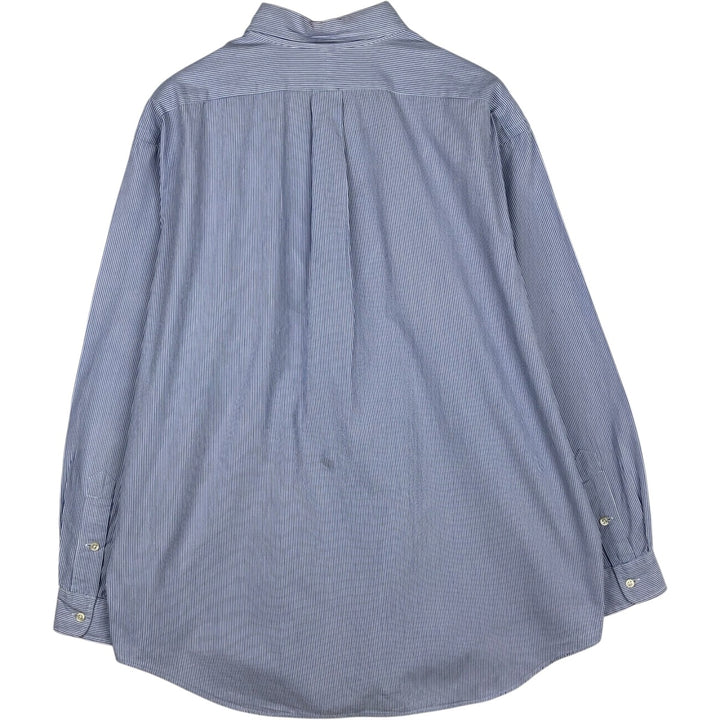 Ralph Lauren BLAKE long sleeve button-down striped shirt, men's size XL cotton navy blue type Vintage Second Hand