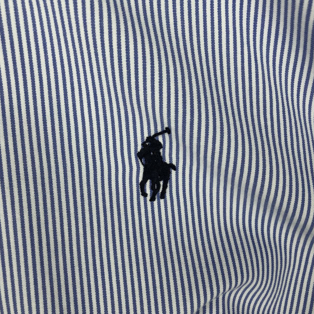 Ralph Lauren BLAKE long sleeve button-down striped shirt, men's size XL cotton navy blue type Vintage Second Hand