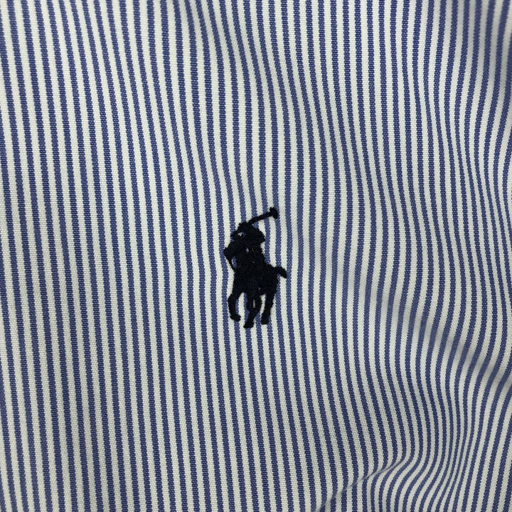 Ralph Lauren BLAKE long sleeve button-down striped shirt, men's size XL cotton navy blue type Vintage Second Hand