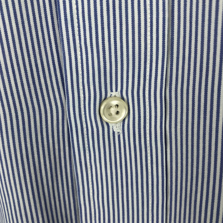 Ralph Lauren BLAKE long sleeve button-down striped shirt, men's size XL cotton navy blue type Vintage Second Hand