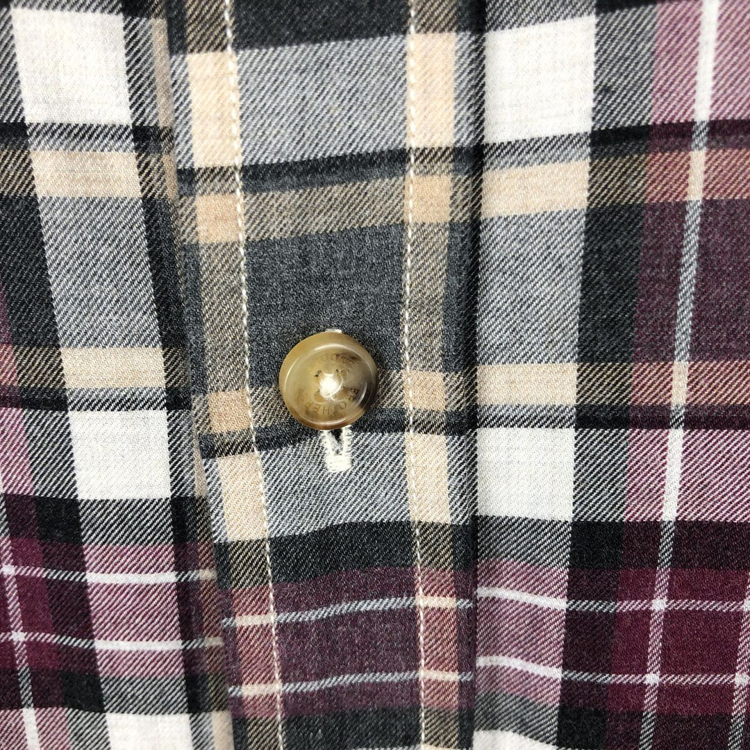 Brooks Brothers Est.1818 REGENT Short-Sleeve Button-Down Check Shirt, Men's Size L (approx.) cotton gray type Vintage Second Hand