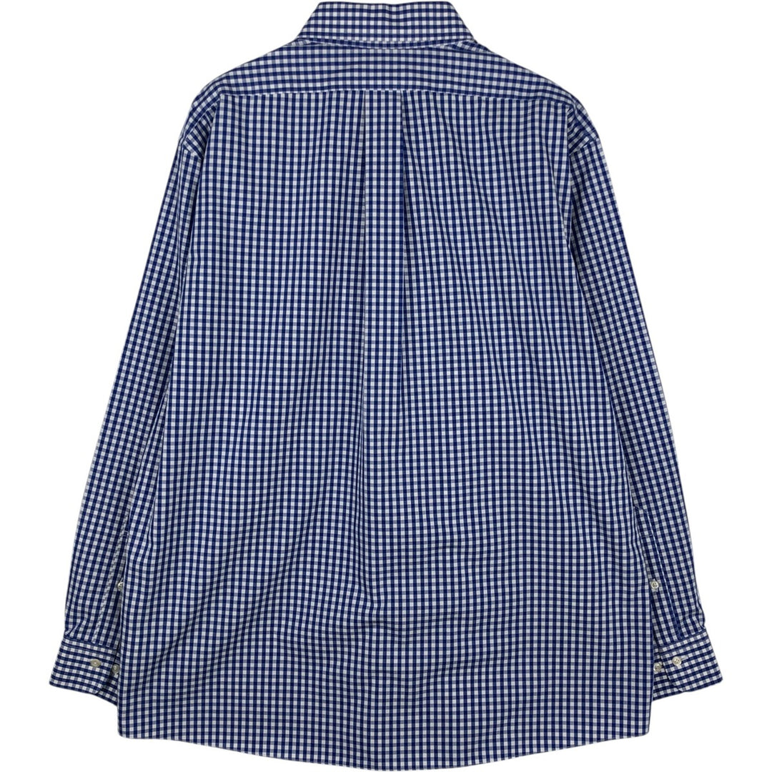 Brooks Brothers 1818 REGENT FIT Short-Sleeve Button-Down Check Shirt, Men's Size XL (approx.) cotton white type Vintage Second Hand