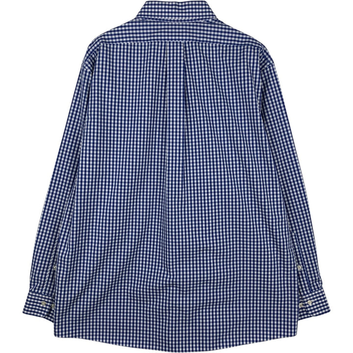 Brooks Brothers 1818 REGENT FIT Short-Sleeve Button-Down Check Shirt, Men's Size XL (approx.) cotton white type Vintage Second Hand