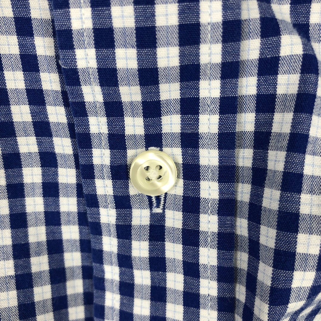 Brooks Brothers 1818 REGENT short sleeve button down check shirt, men's size XL cotton white type Vintage Second Hand