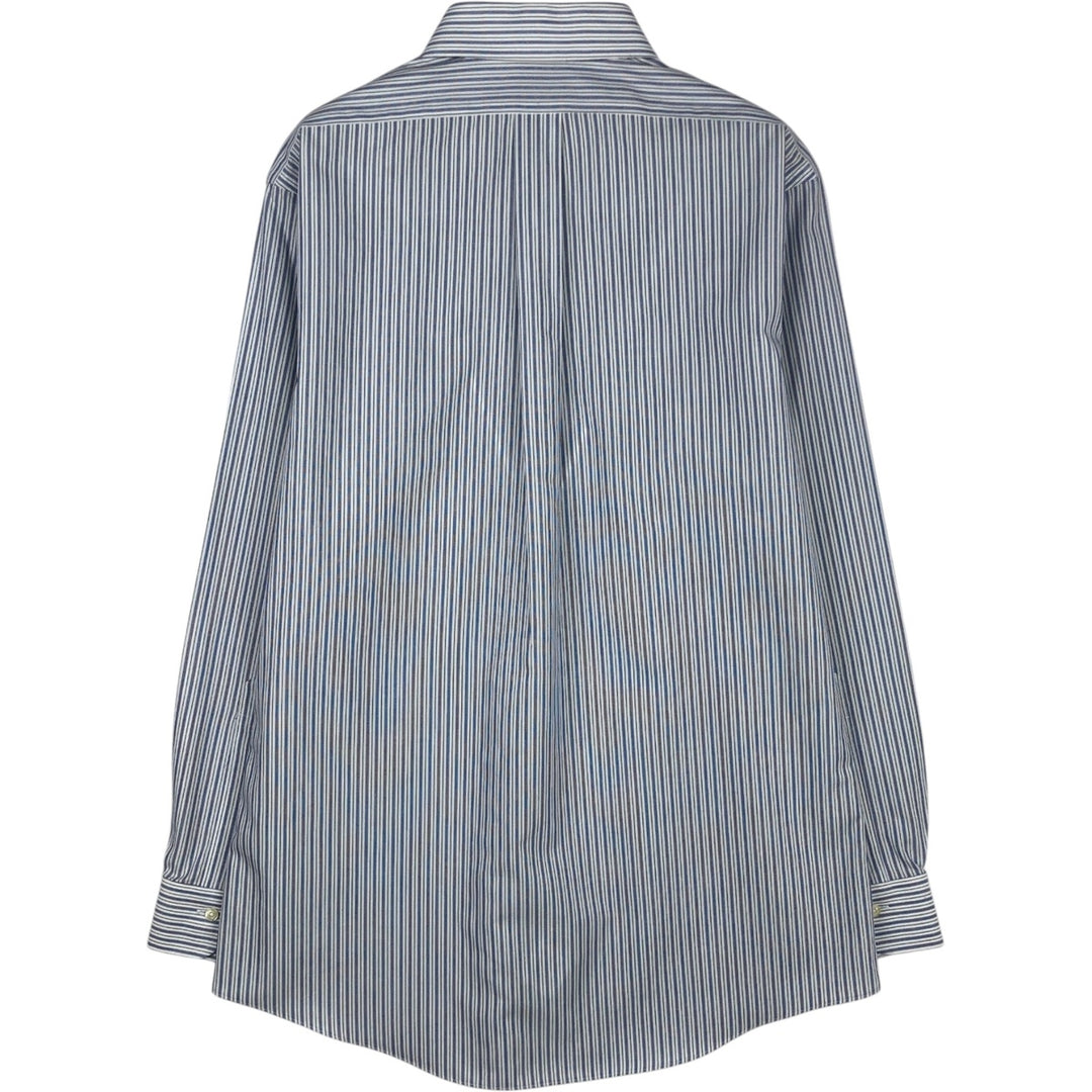 Brooks Brothers Est.1818 REGENT Short-Sleeve Button-Down Striped Shirt, Men's Size M (approx.) Supima Cotton white type Vintage Second Hand