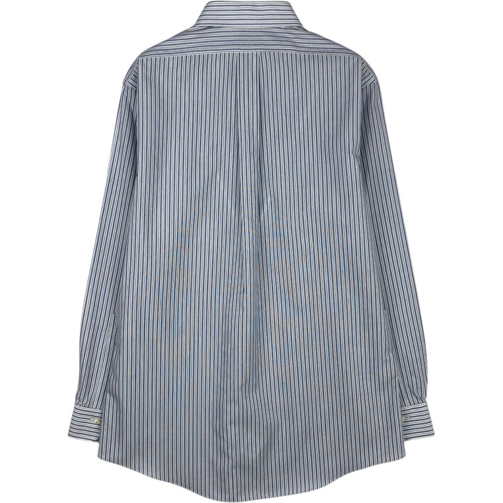 Brooks Brothers Est.1818 REGENT Short-Sleeve Button-Down Striped Shirt, Men's Size M (approx.) Supima Cotton white type Vintage Second Hand