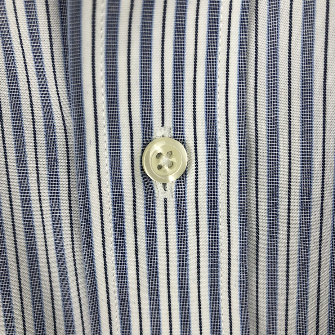 Brooks Brothers Est.1818 REGENT Short-Sleeve Button-Down Striped Shirt, Men's Size M (approx.) Supima Cotton white type Vintage Second Hand