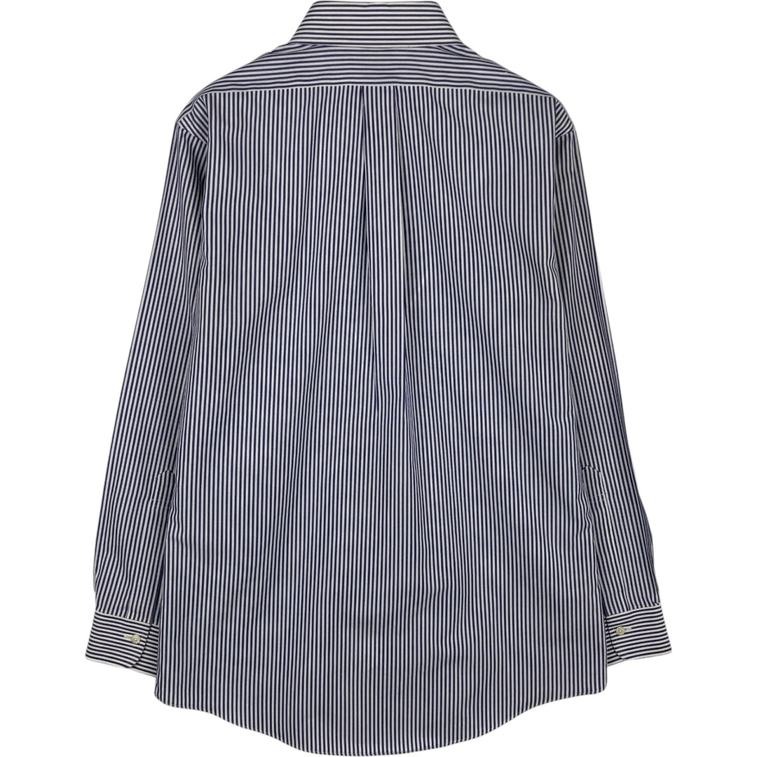 Brooks Brothers Est.1818 Classic Short-Sleeve Button-Down Striped Shirt, Men's Size M (approx.) Supima Cotton white type Vintage Second Hand