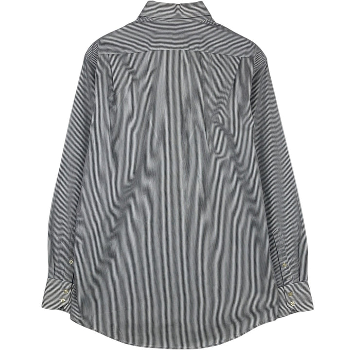Lacoste LACOSTE Short-Sleeve Button-Down Striped Shirt, Men's Size M (approx.) cotton white type Vintage Second Hand