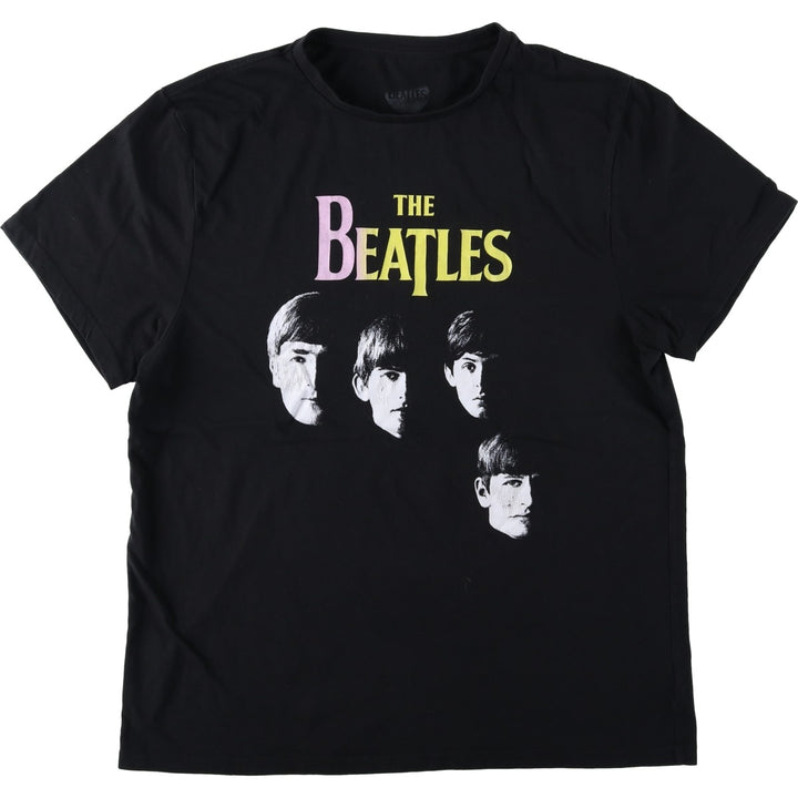 THE BEATLES Band T-shirt, Band T, Men's XL size cotton black type Vintage Second Hand
