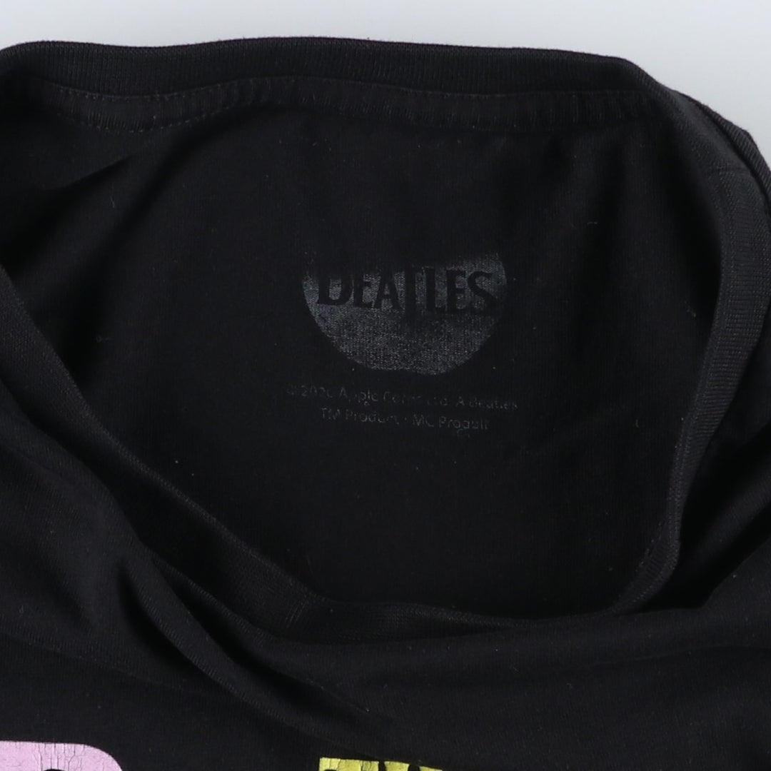 THE BEATLES Band T-shirt, Band T, Men's XL size cotton black type Vintage Second Hand