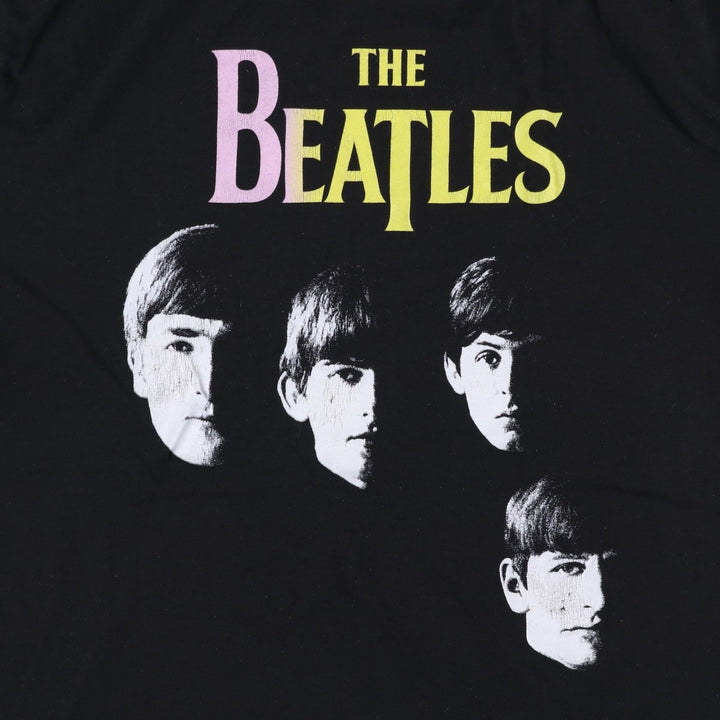 THE BEATLES Band T-shirt, Band T, Men's XL size cotton black type Vintage Second Hand