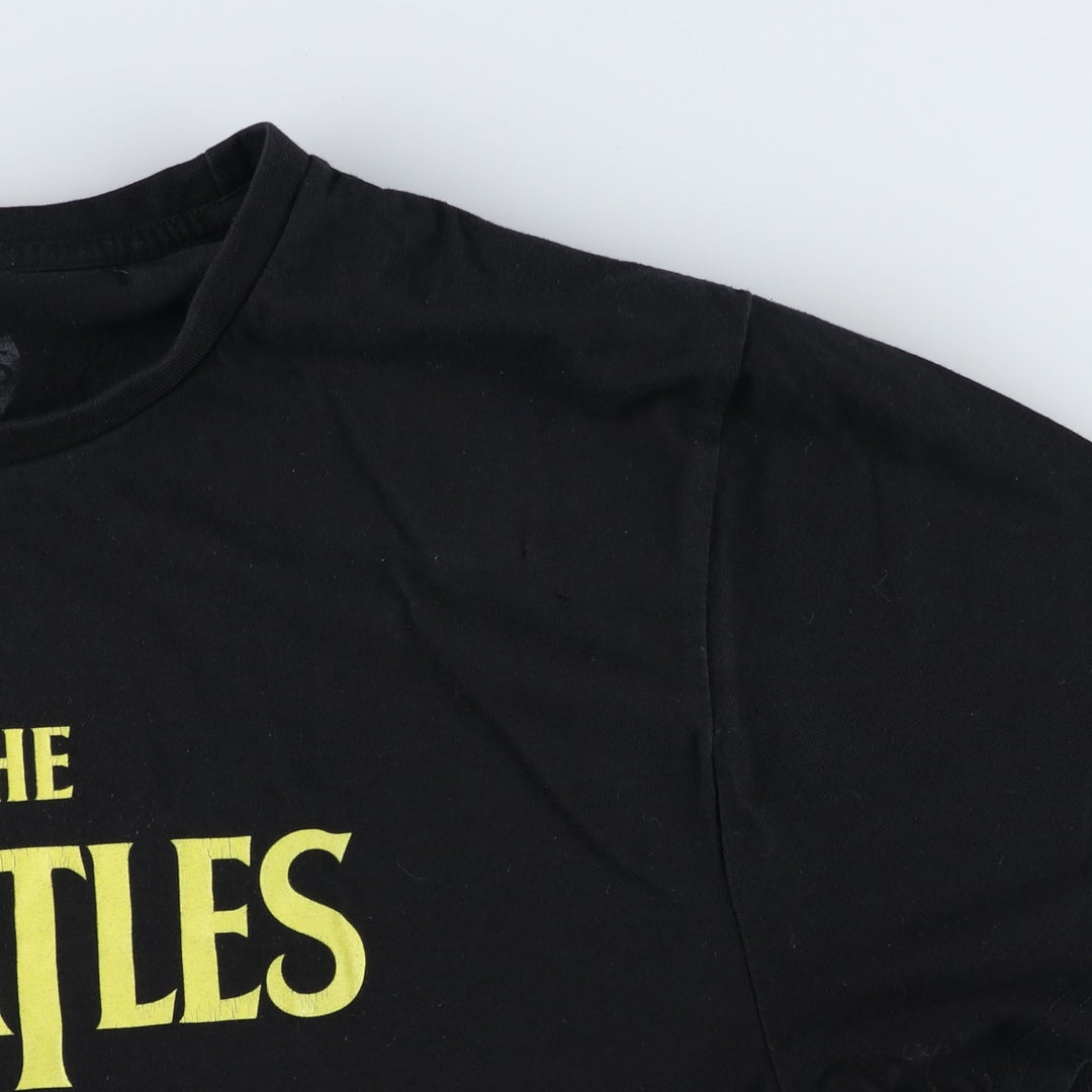 THE BEATLES Band T-shirt, Band T, Men's XL size cotton black type Vintage Second Hand