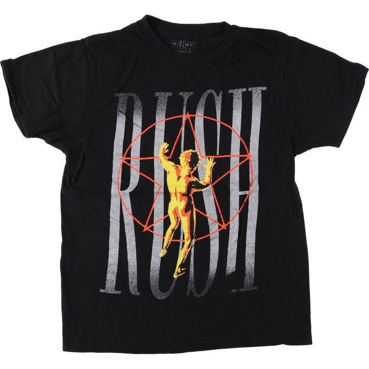 RUSH Band T-shirt, Men's Size M (equivalent) cotton black type Vintage Second Hand